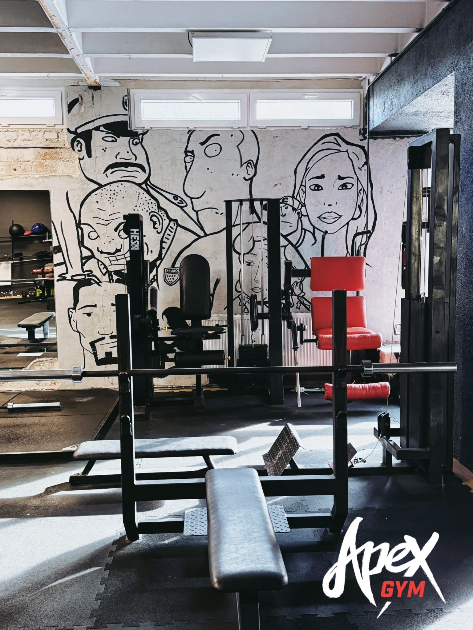 Ławka prosta + maszyny